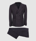 Costume croisé à rayures marine - IZAC