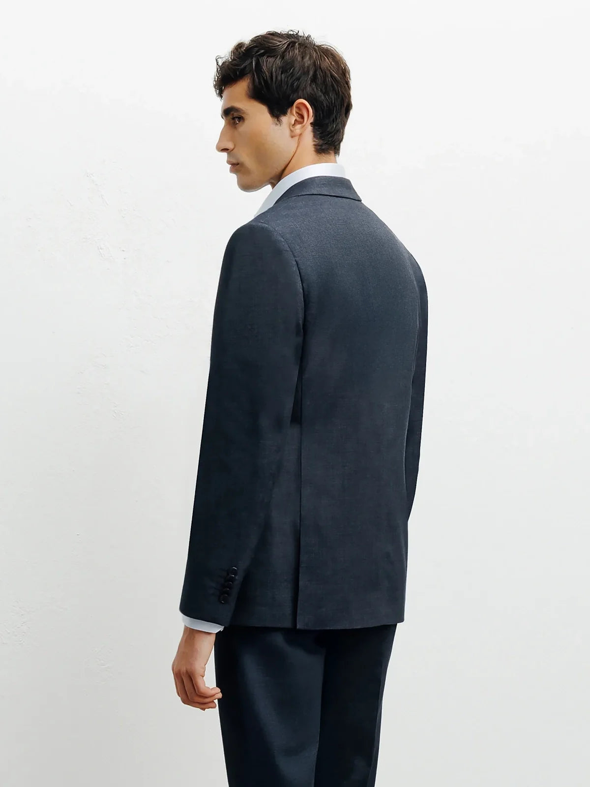 Costume avec 2 boutons bleu denim