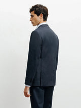 Costume avec 2 boutons bleu denim