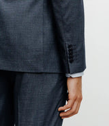 Costume avec 2 boutons bleu denim