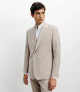 Costume croisé double col beige - IZAC