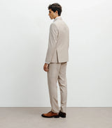 Costume croisé double col beige - IZAC