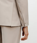 Costume croisé double col beige - IZAC