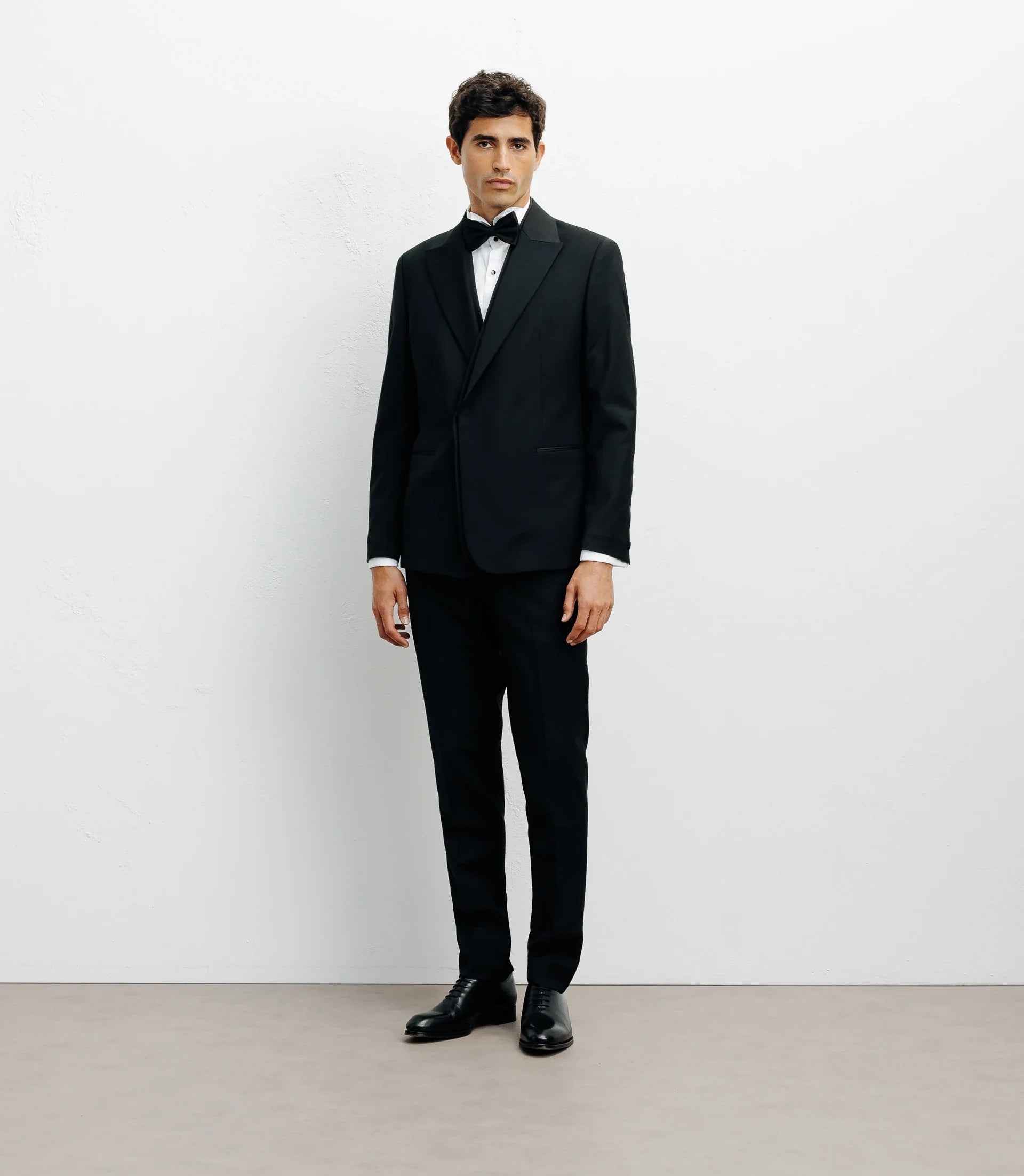 Costume croisé double col noir - IZAC