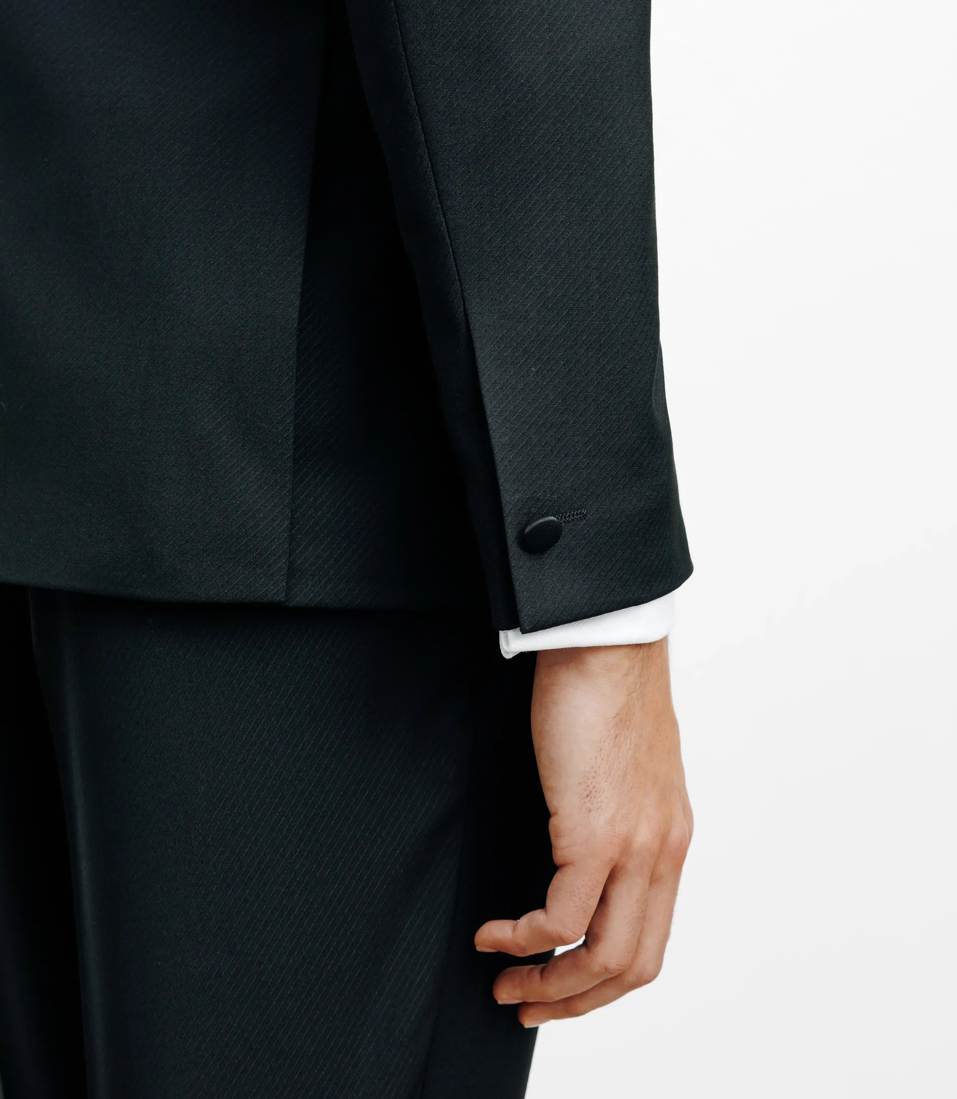 Costume croisé double col noir - IZAC