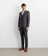 Costume croisé bordeaux foncé - IZAC