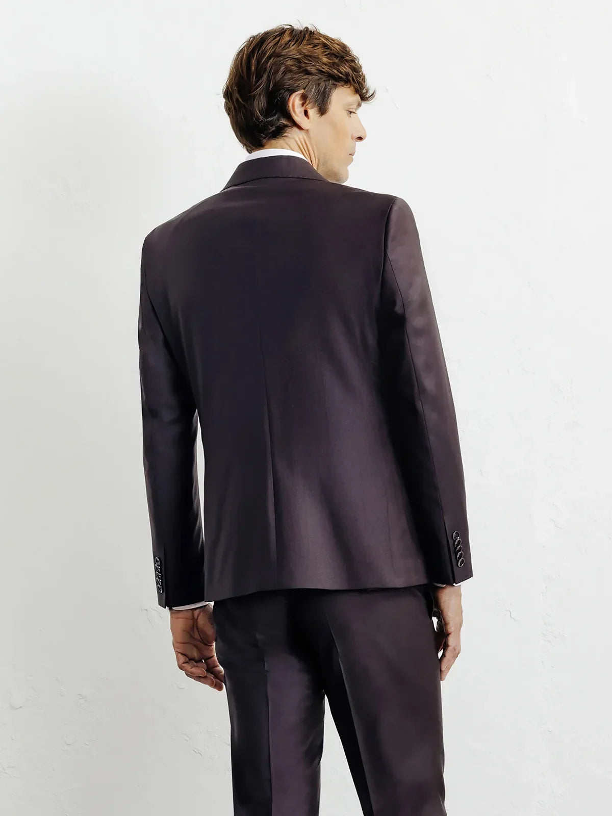 Costume croisé bordeaux foncé - IZAC