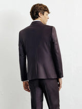 Costume croisé bordeaux foncé - IZAC