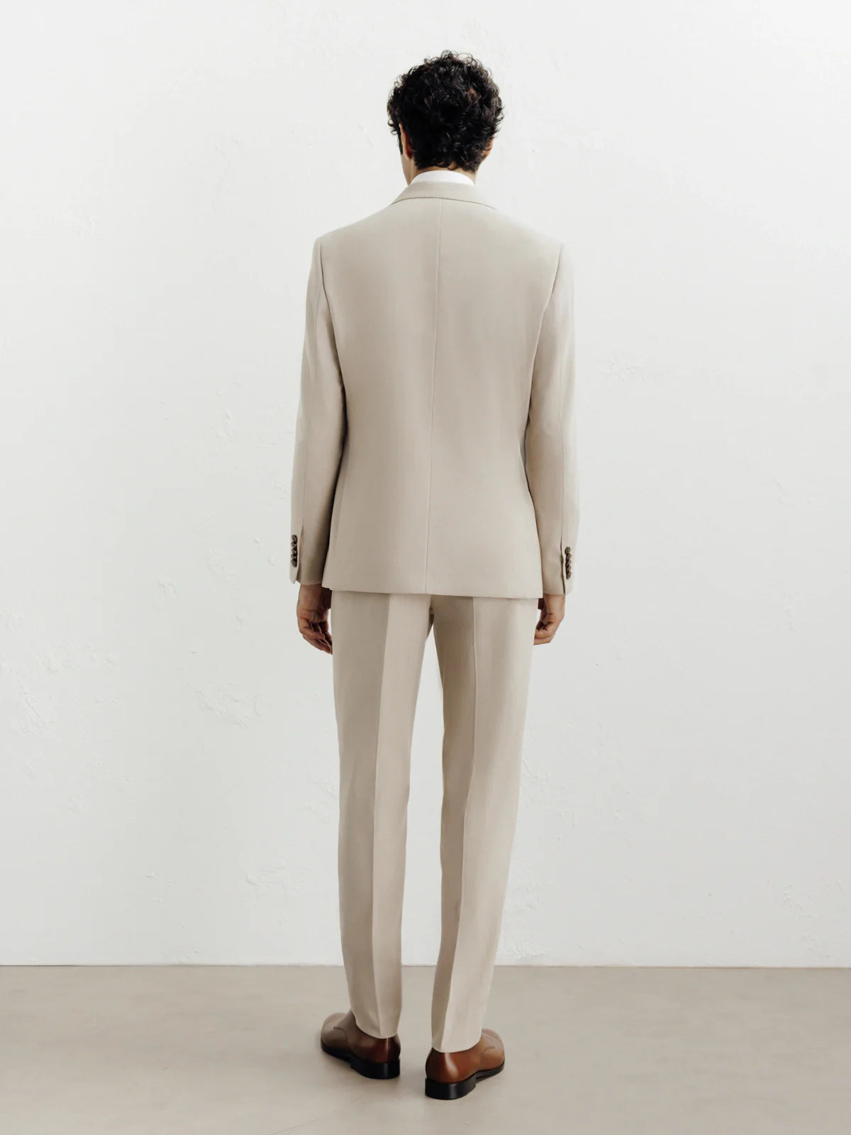 Costume croisé beige - IZAC