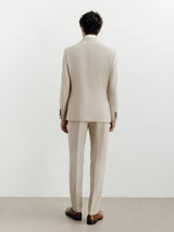 Costume croisé beige - IZAC