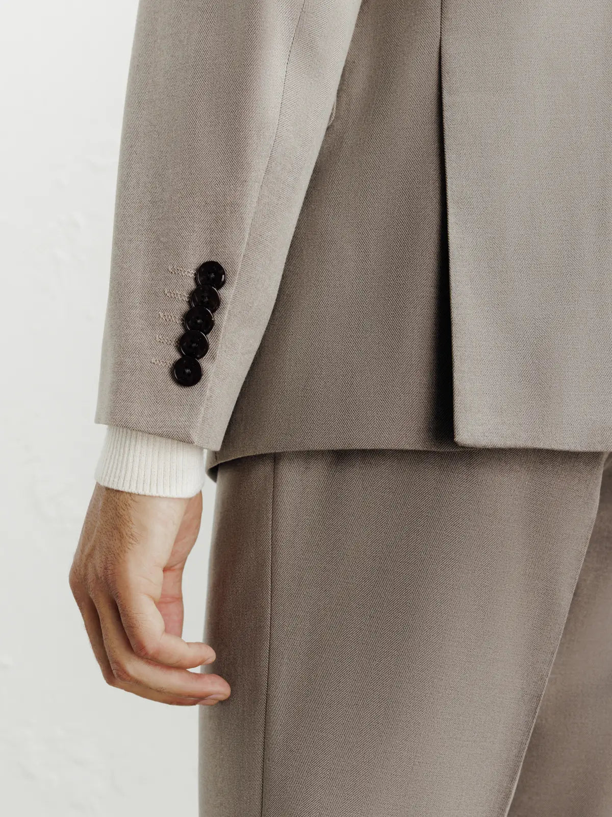 Costume 2 boutons taupe - IZAC