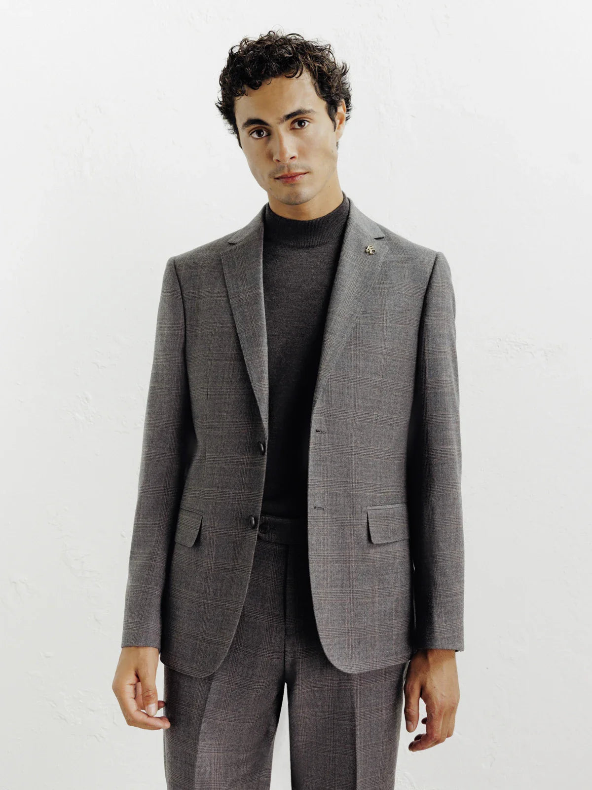 Costume 2 boutons taupe - IZAC