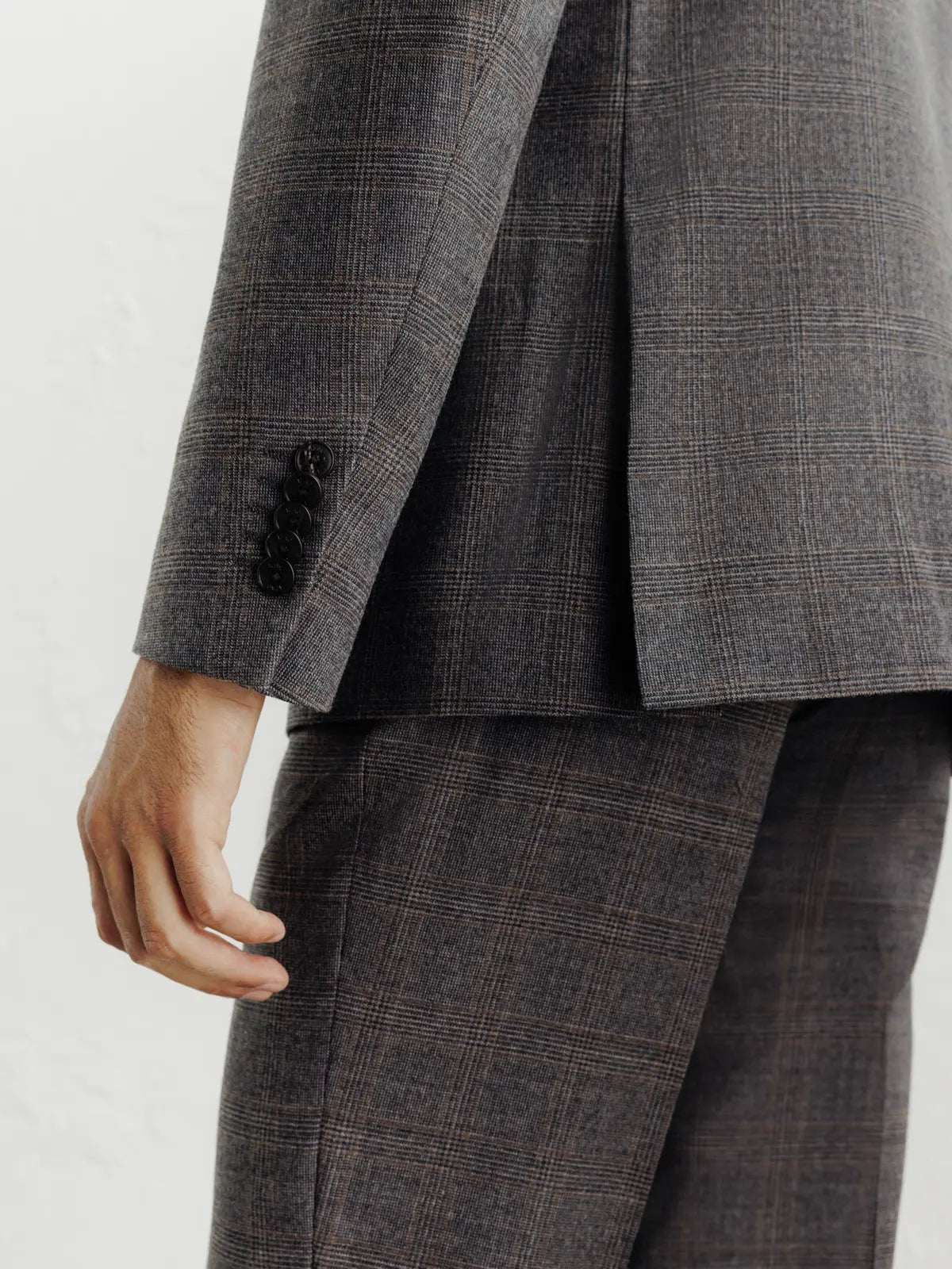 Costume 2 boutons taupe - IZAC