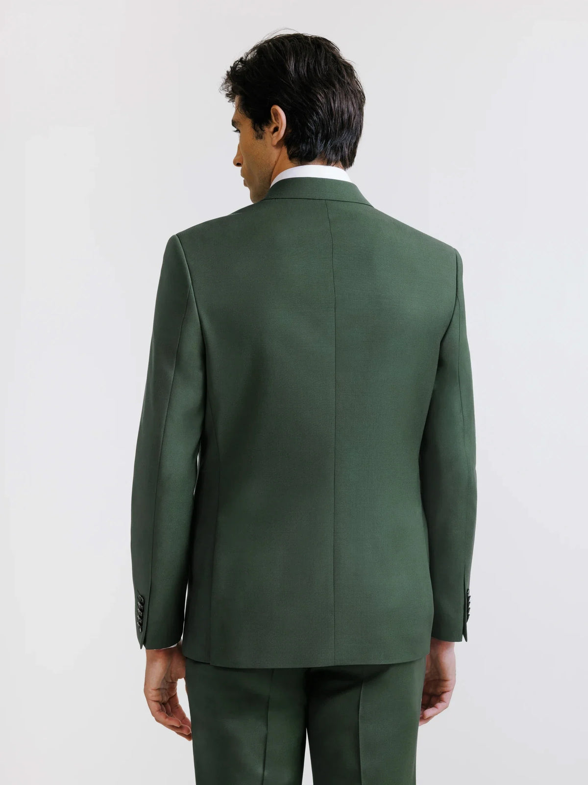 Costume 2 boutons laine majoritaire vert foncé - IZAC