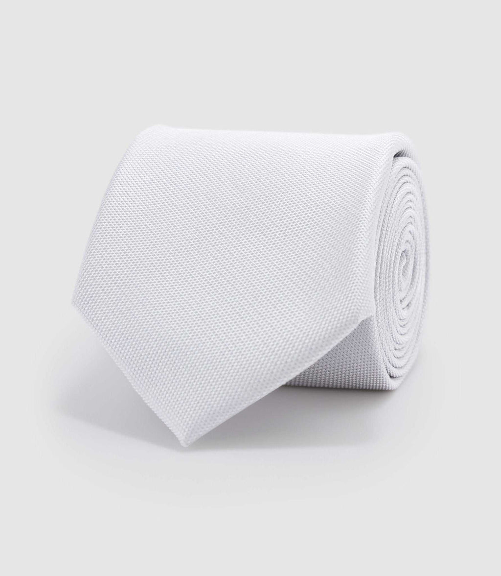 Cravate en tissu texturé gris - IZAC
