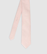 Cravate micro motifs beige HENRI - IZAC
