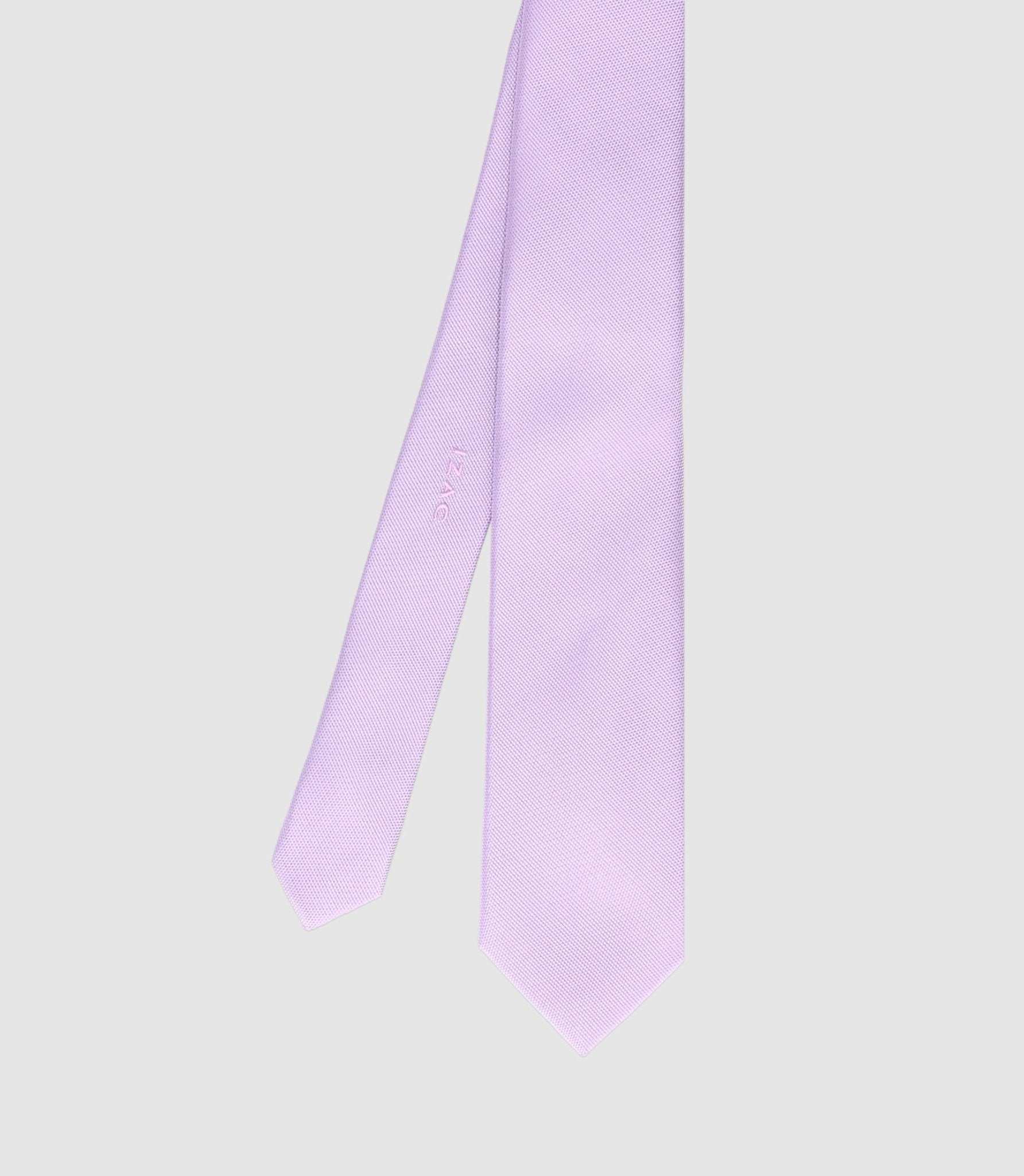 Cravate en tissu texturé parme - IZAC