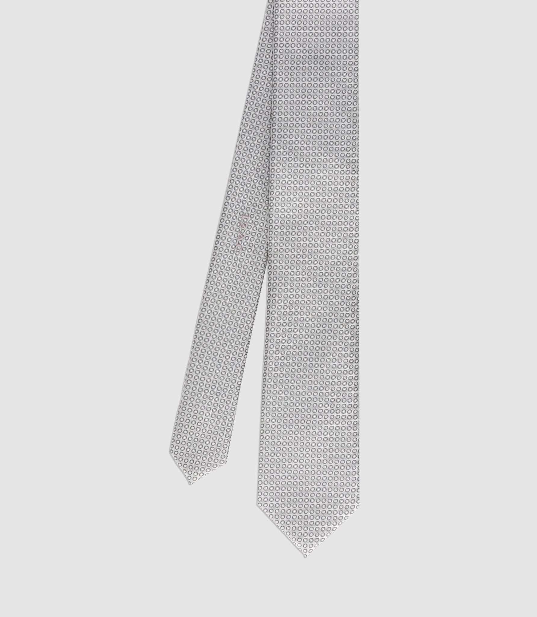 Cravate avec tissu à motifs grise - IZAC