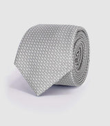 Cravate en soie à motifs gris - IZAC