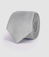 Cravate avec tissu à motifs grise - IZAC