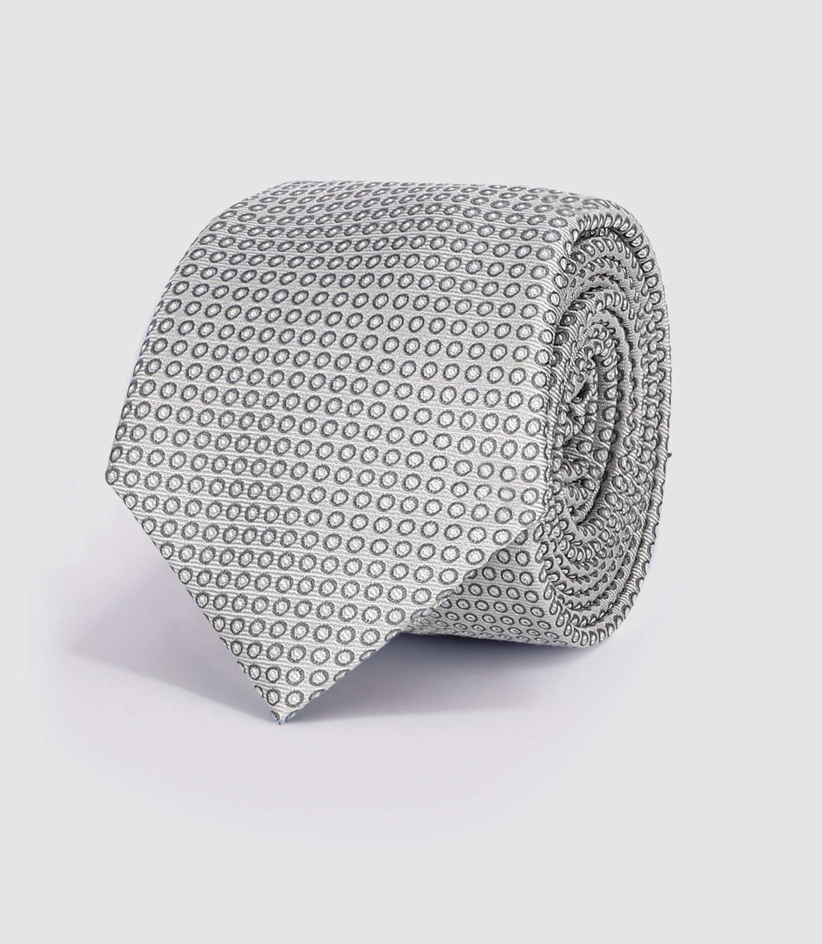 Cravate avec tissu à motifs grise - IZAC