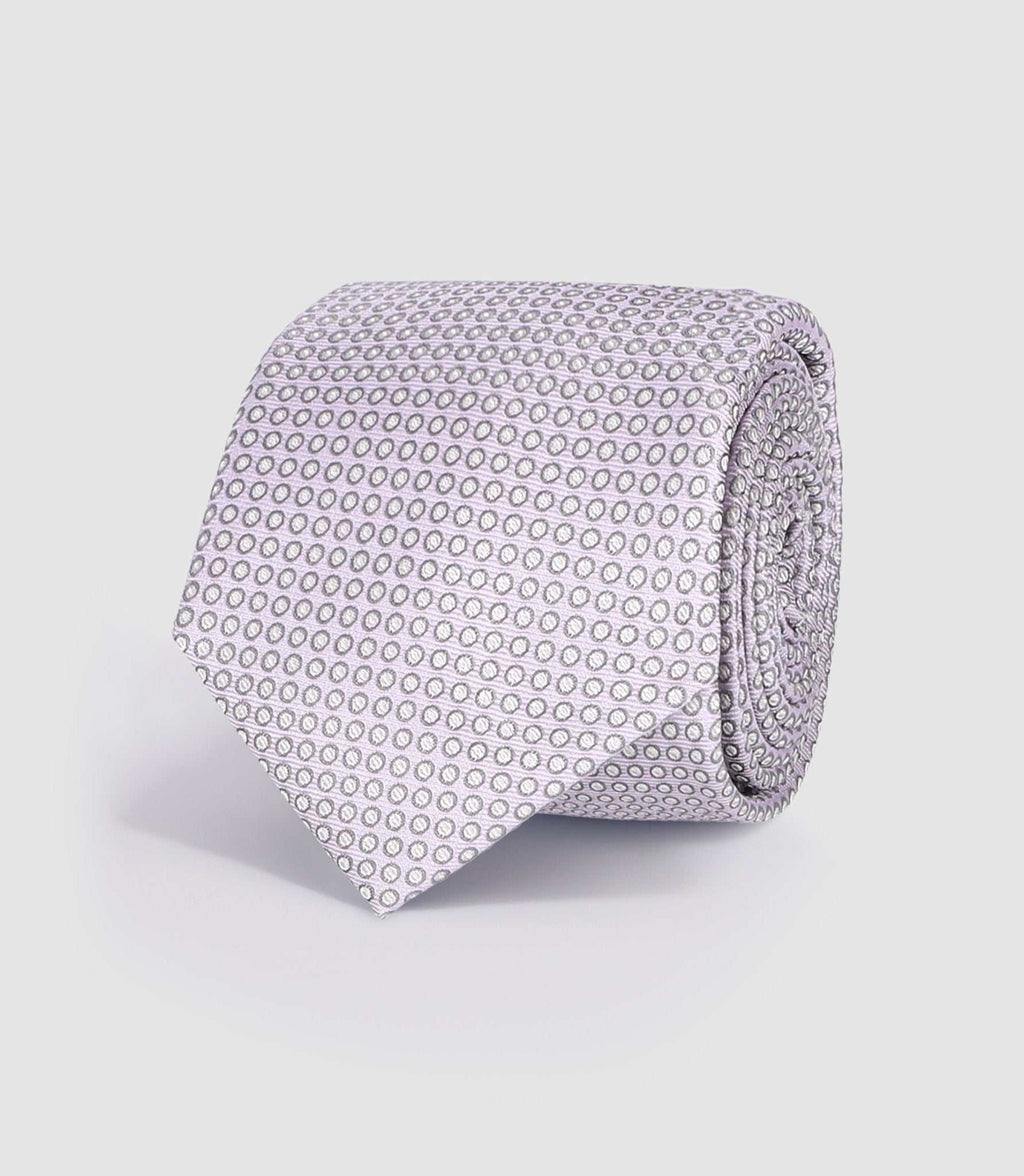 Cravate avec tissu à motifs parme - IZAC