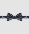 Nœud papillon en coton avec rayures marine - IZAC