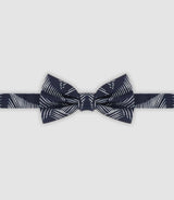 Nœud papillon en coton avec rayures marine - IZAC