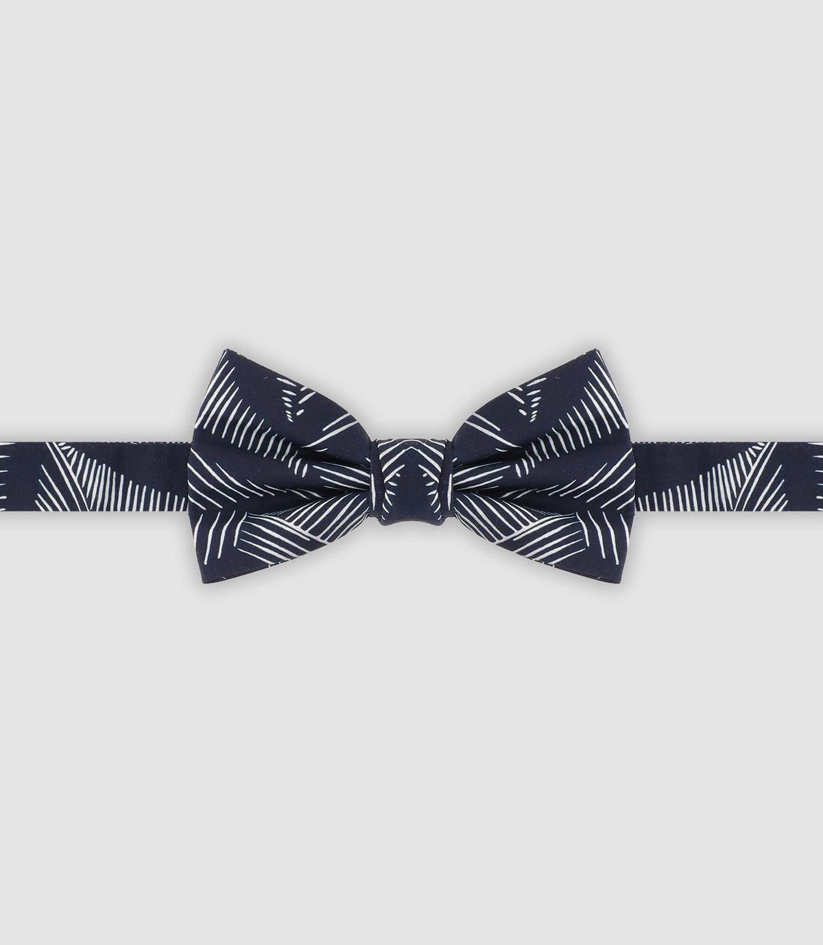 Nœud papillon en coton avec rayures marine - IZAC