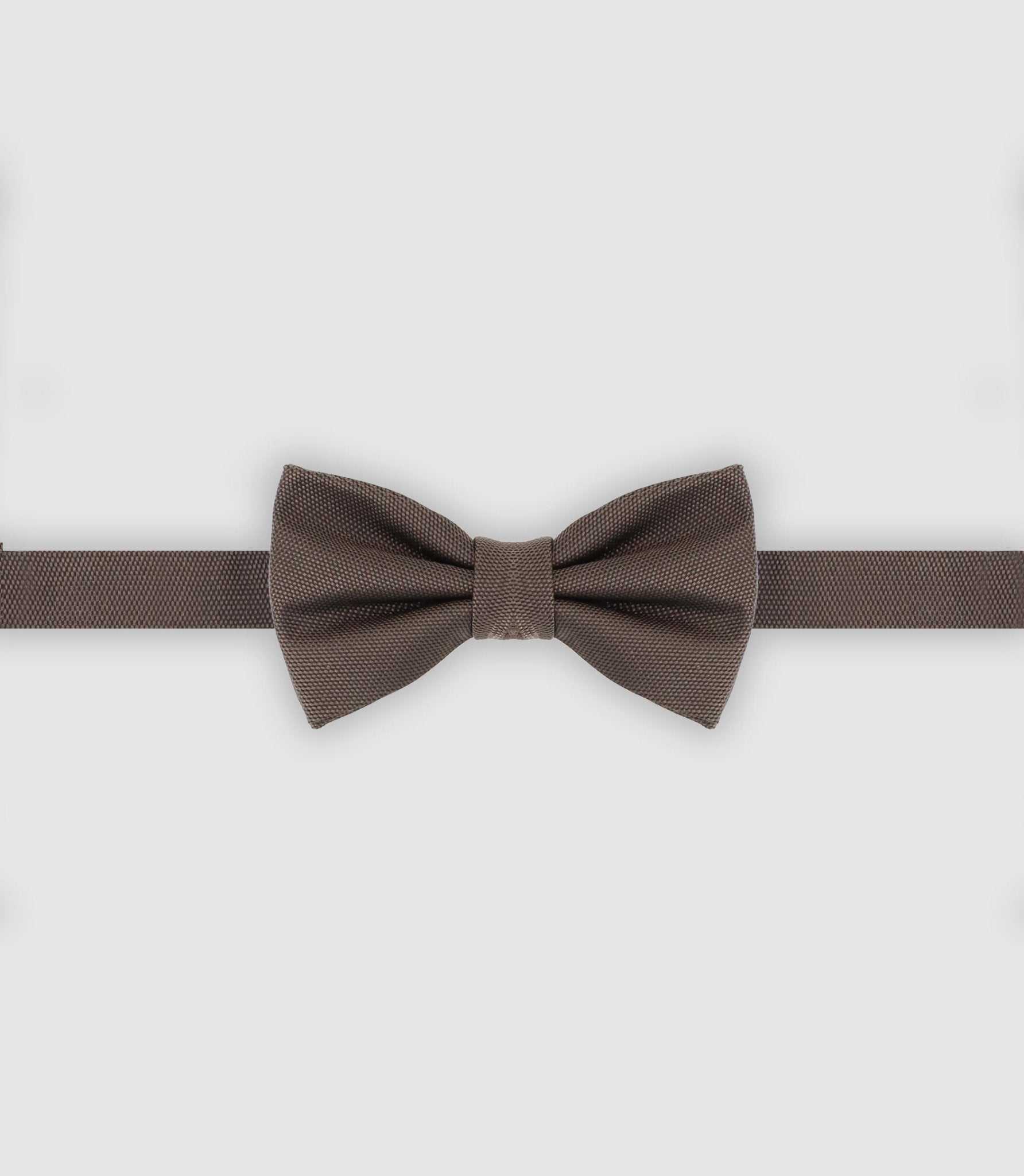 Nœud papillon en soie uni marron - IZAC