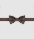 Nœud papillon en soie uni marron - IZAC