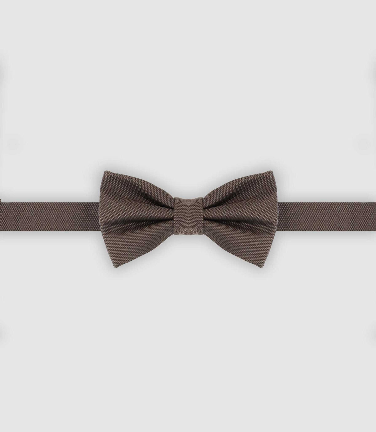 Nœud papillon en soie uni marron - IZAC