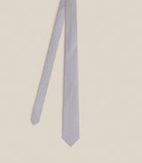 Cravate micro motifs 100% soie beige - IZAC