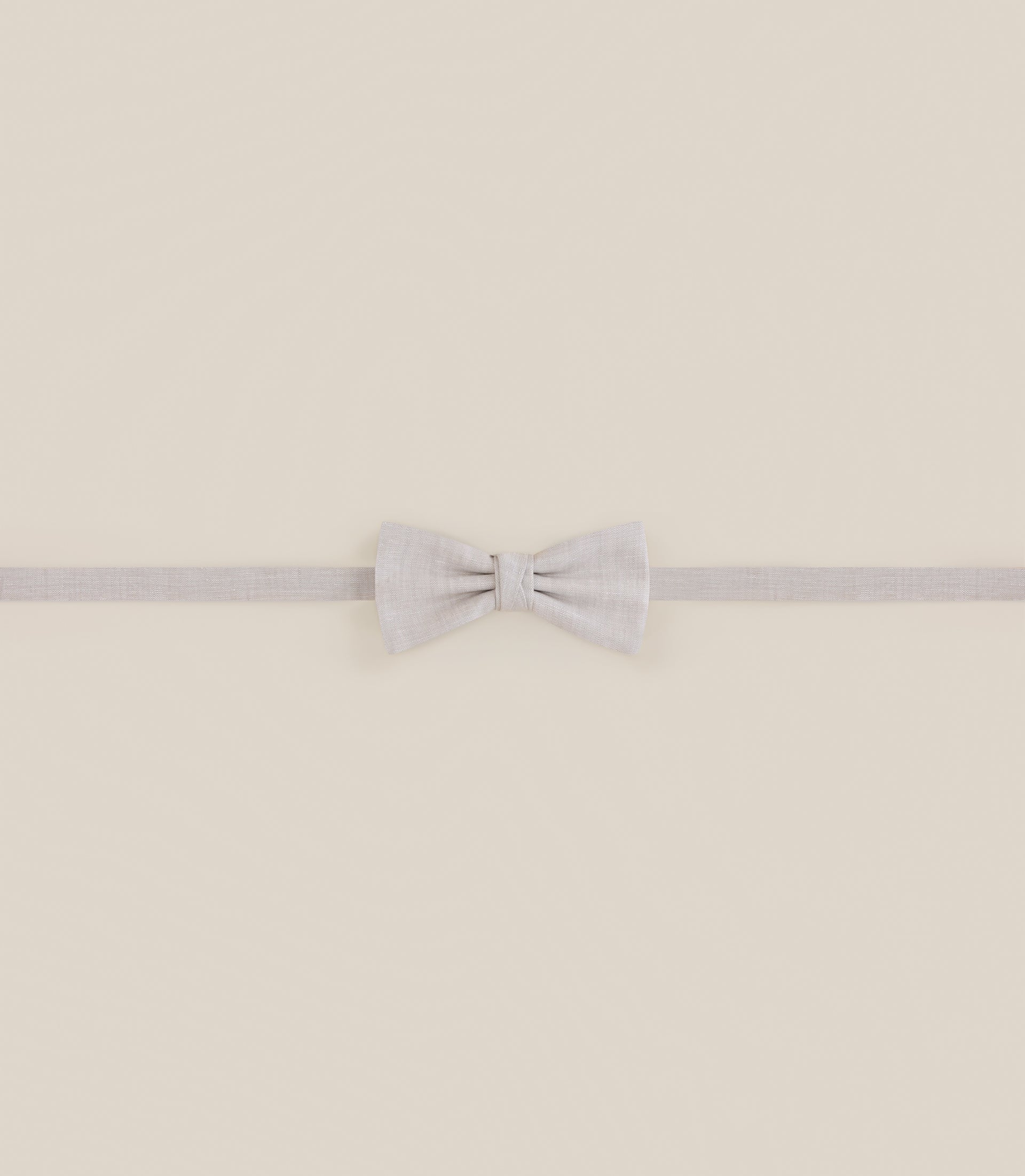 Noeud papillon tissu uni beige - IZAC