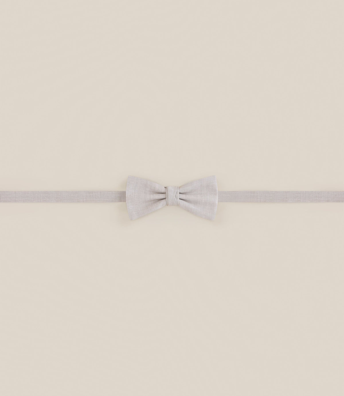 Noeud papillon tissu uni beige - IZAC