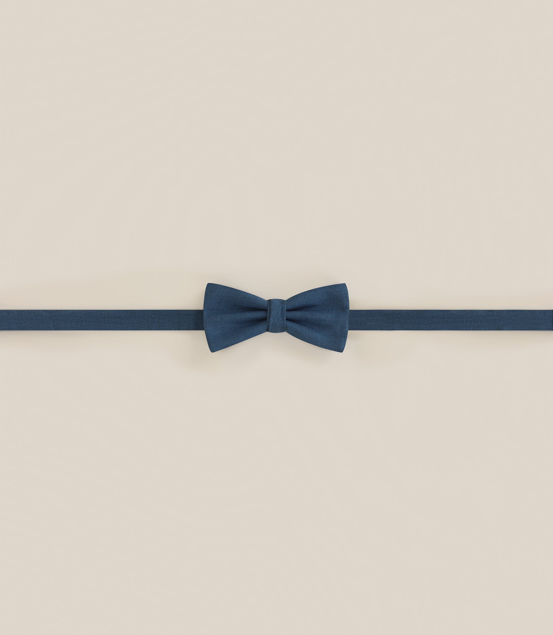 Noeud papillon tissu uni bleu vert - IZAC