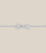 Noeud papillon tissu uni gris - IZAC