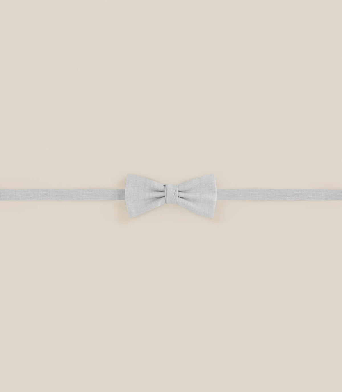 Noeud papillon tissu uni gris - IZAC