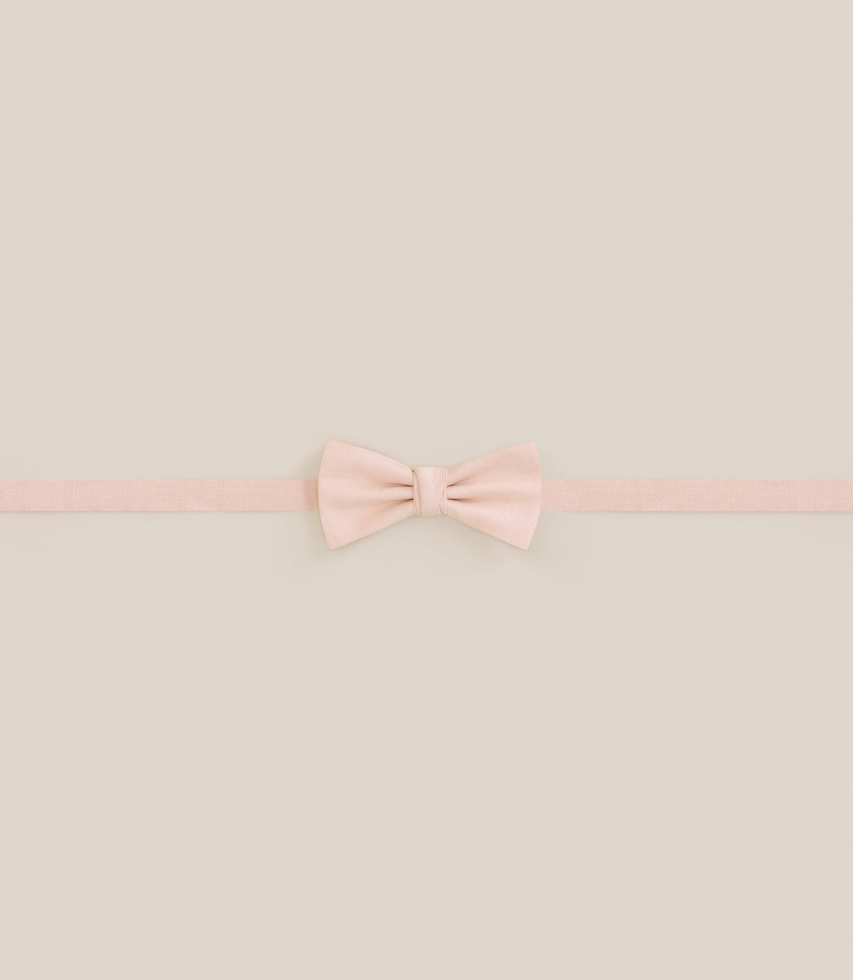 Noeud papillon tissu uni pêche - IZAC