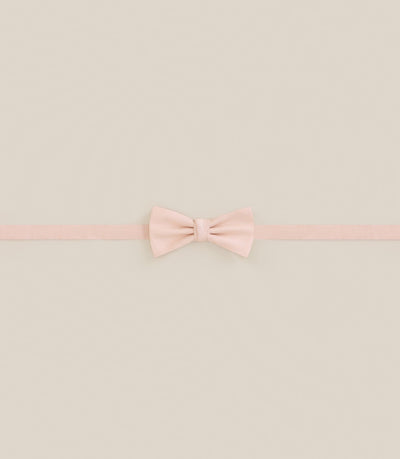 Noeud papillon tissu uni pêche - IZAC