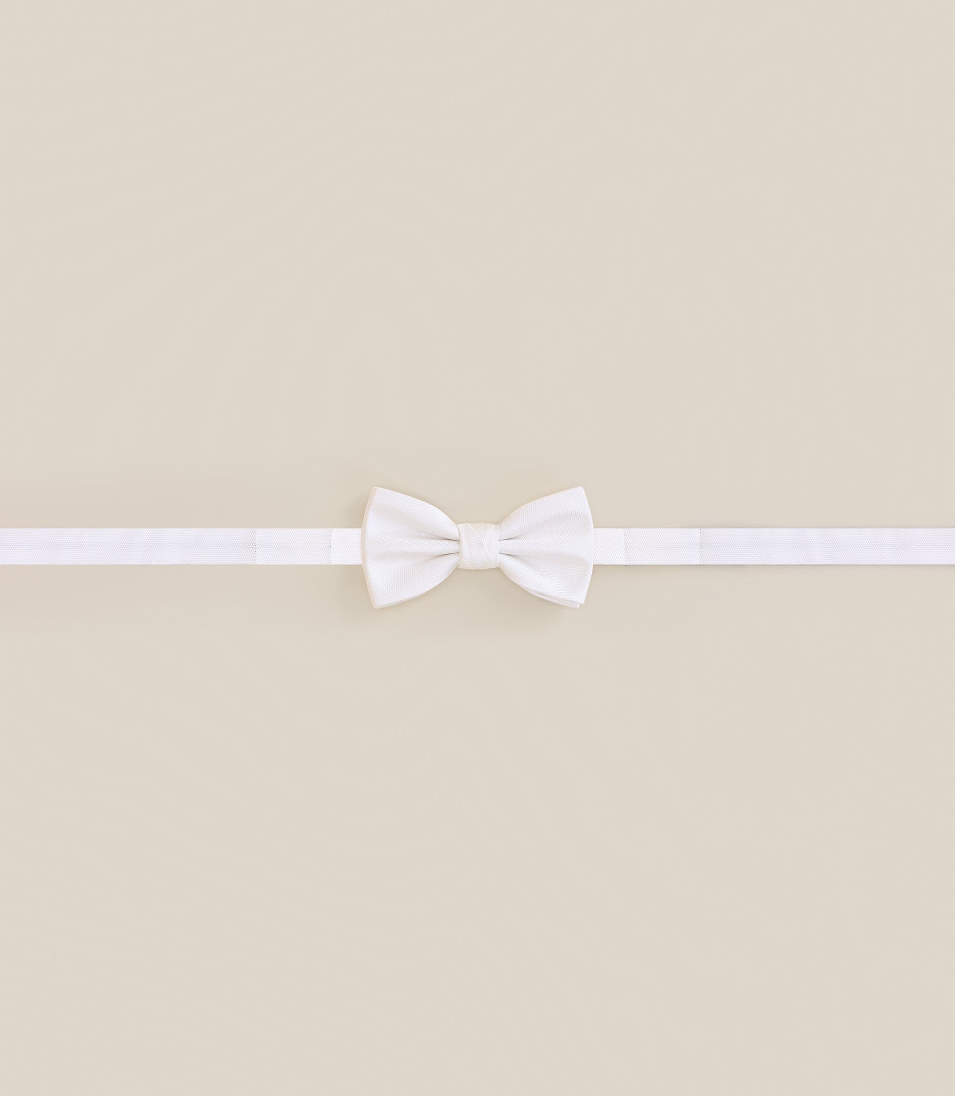 Noeud papillon 100% soie blanc - IZAC