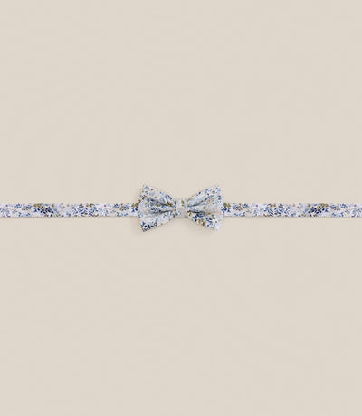 Noeud papillon tissu floral écru - IZAC