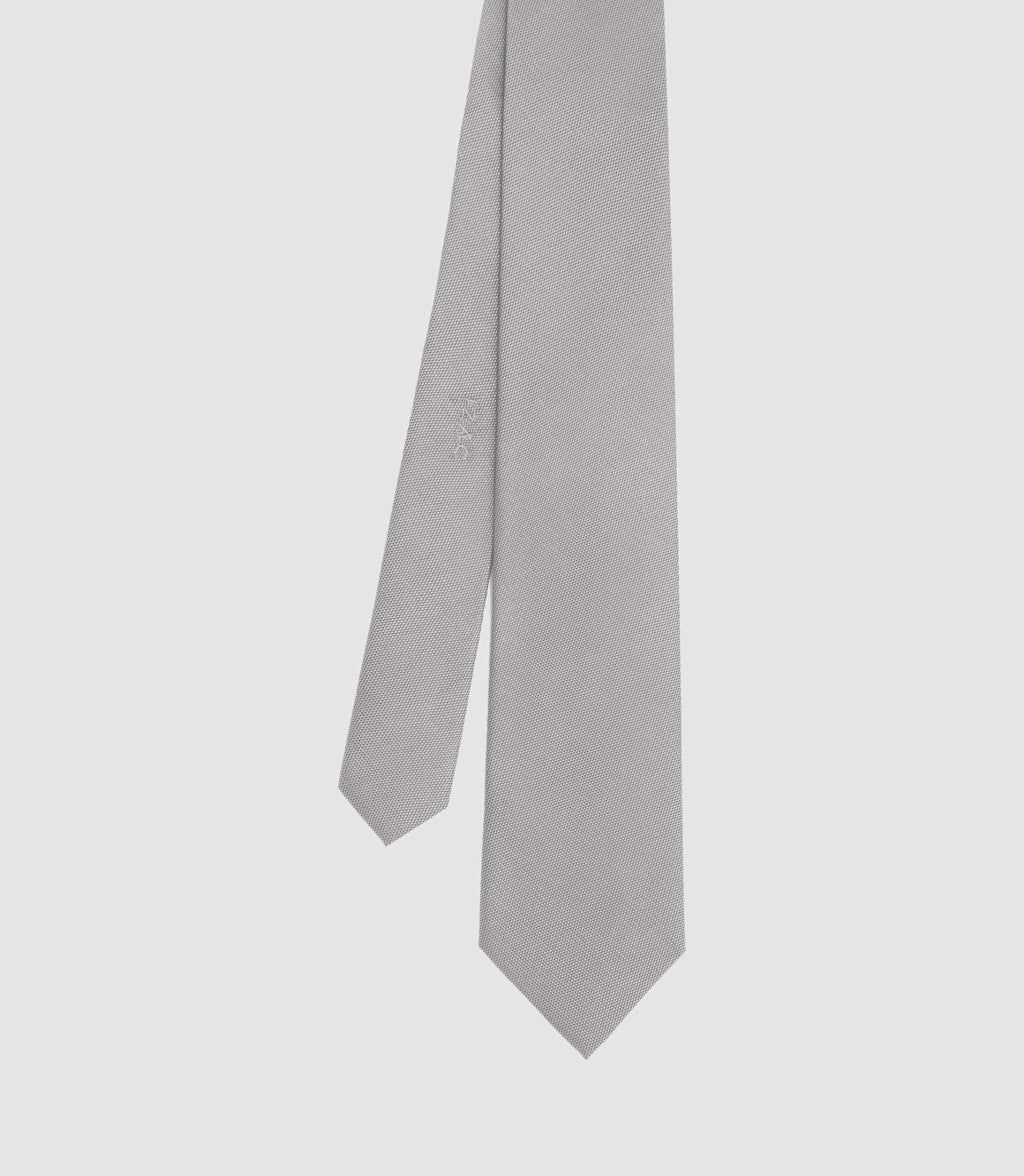 Cravate basique 7cm gris - clair MARTINE - IZAC
