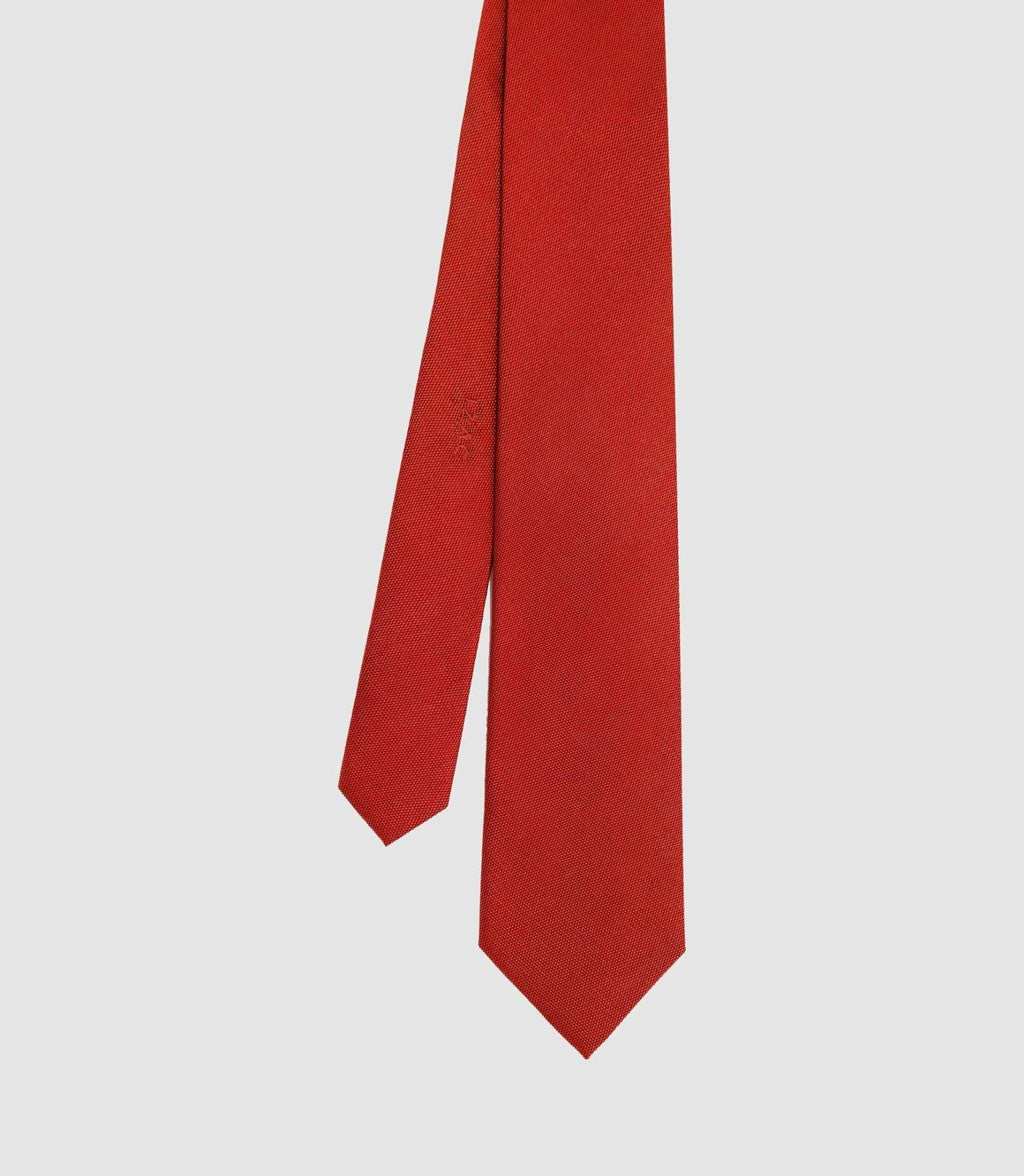 Cravate en tissu texturé rouge - IZAC