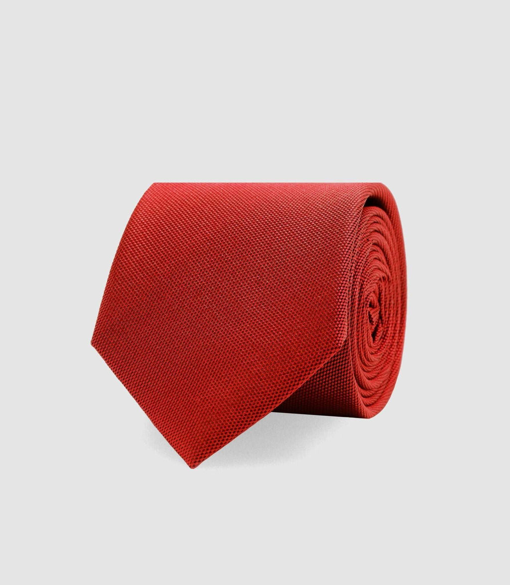 Cravate en tissu texturé rouge - IZAC