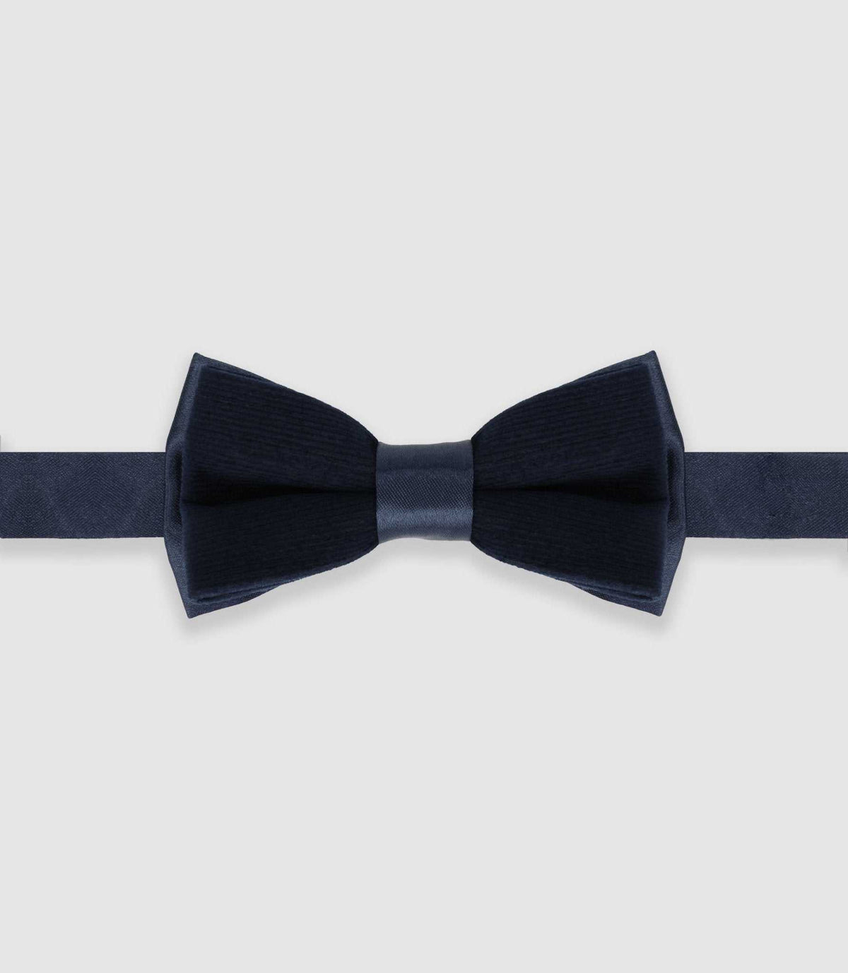 Nœud papillon effet satin marine NPDUOTARKAN - IZAC