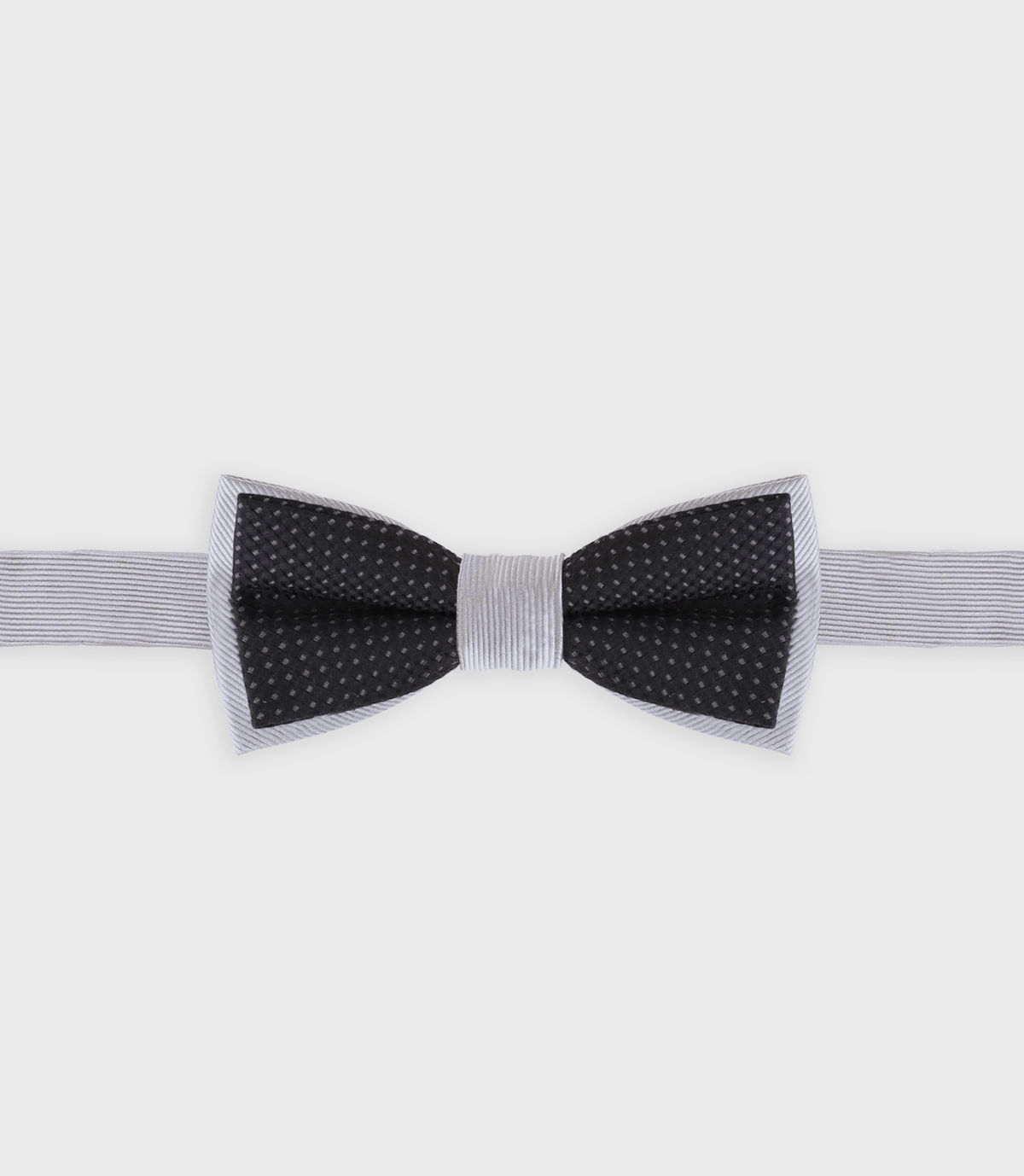 Noeud papillon duo noir gris NPDUOTIA - IZAC