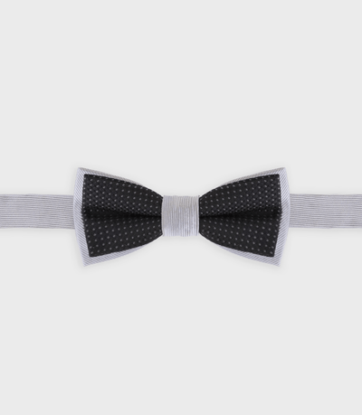 Noeud papillon duo noir gris NPDUOTIA - IZAC