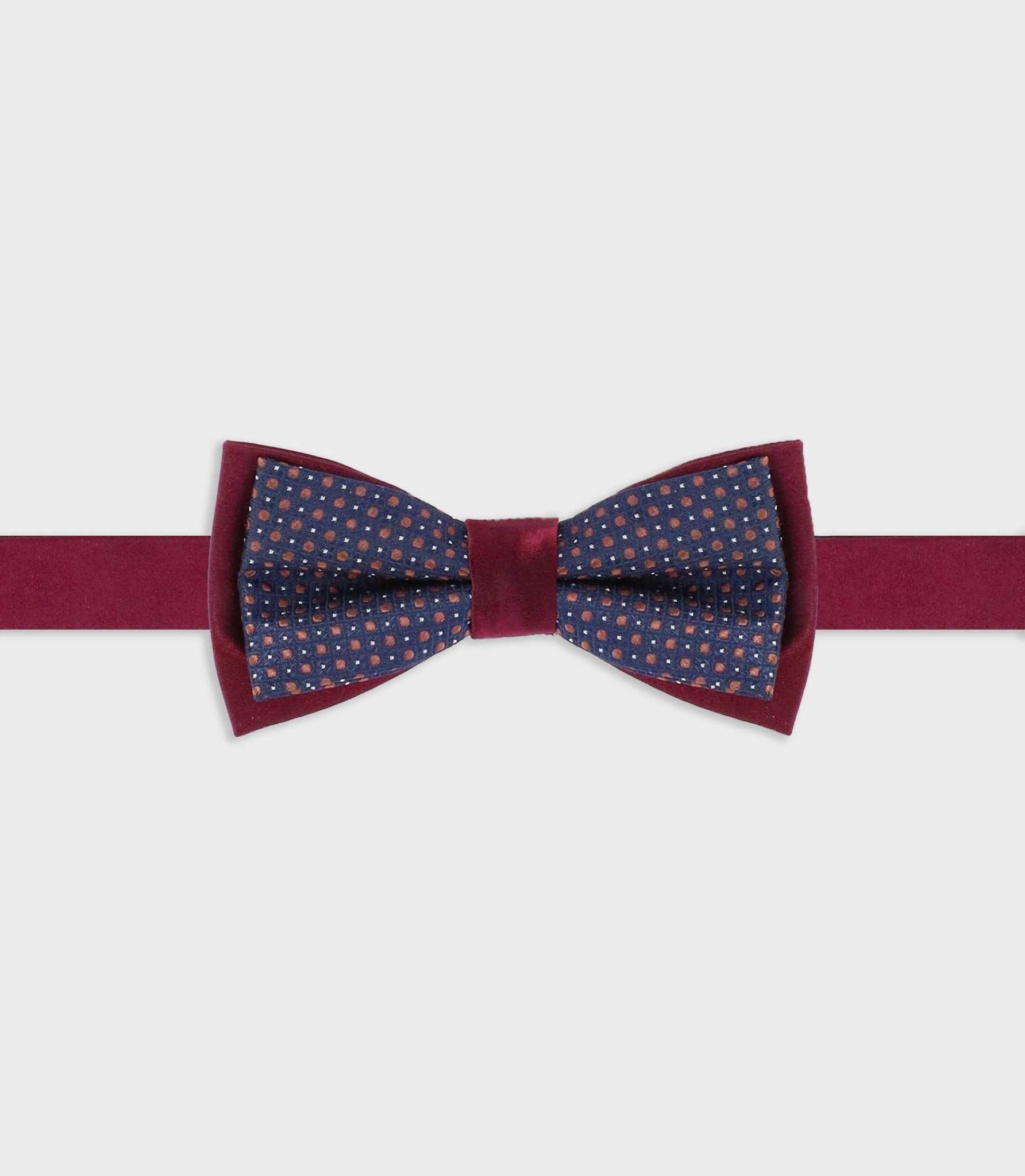 Noeud papillon duo marine bordeaux NPDUOTOM - IZAC