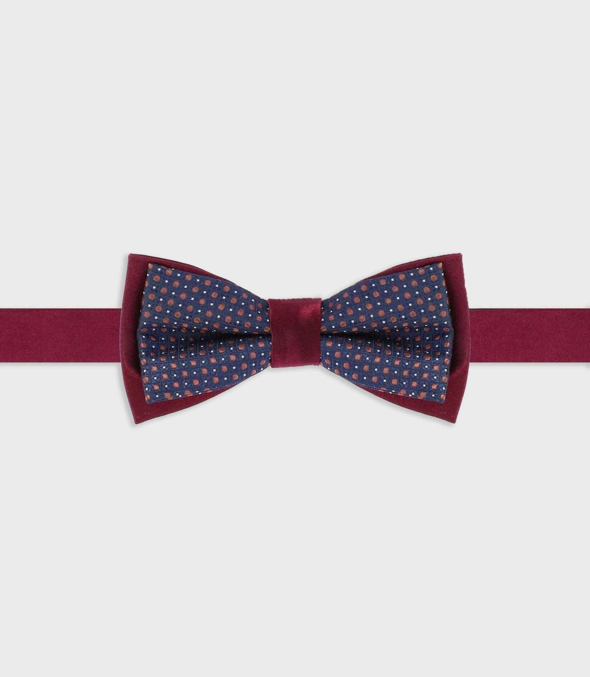 Noeud papillon duo marine bordeaux NPDUOTOM - IZAC